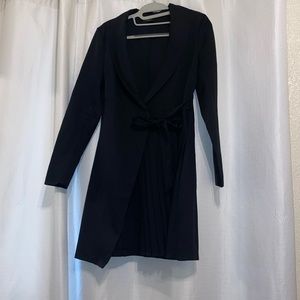 Black long sleeve blazer dress